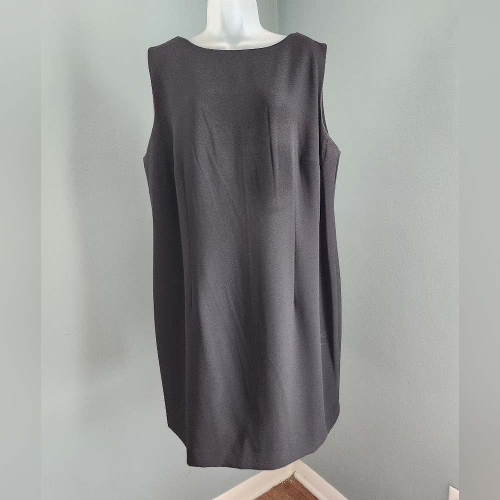Karen Scott Black Sleeveless Mini Shift Dress